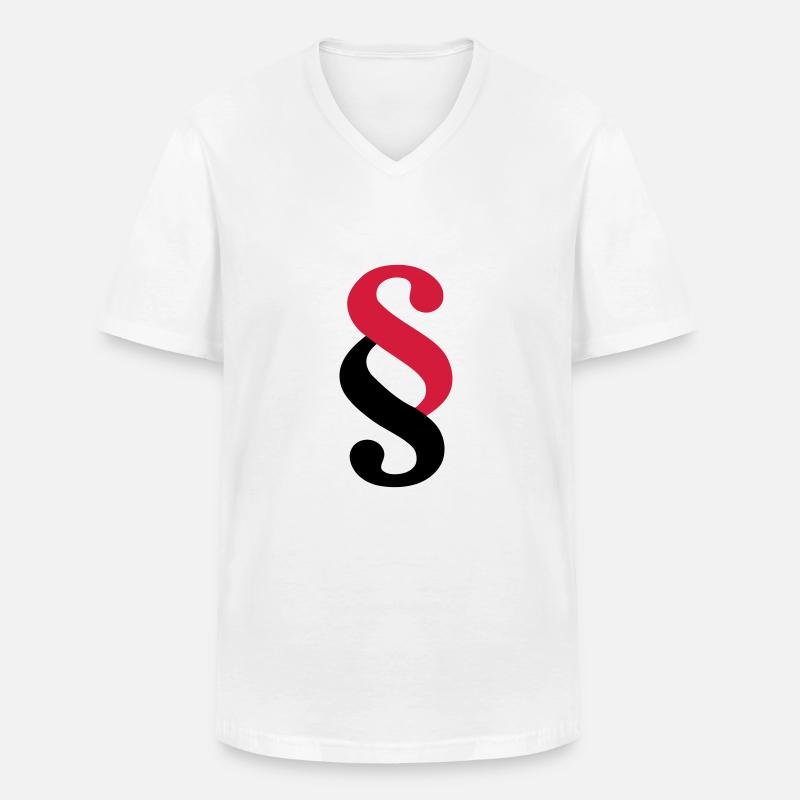 Paragraph - Männer-T-Shirt mit V-Ausschnitt - Weiß