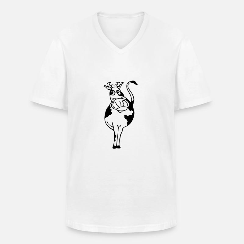 bull 2 - Men's V-Neck T-Shirt - white