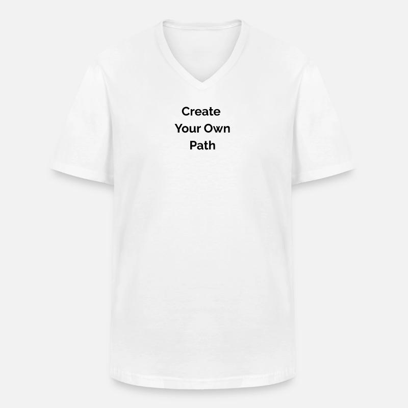 Erschaffe deinen eigenen Weg - Männer-T-Shirt mit V-Ausschnitt - Weiß