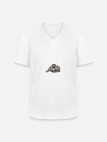 Malle Team - Men's V-Neck T-Shirt - white