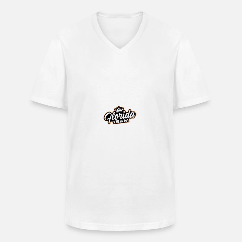 Florida Team - Männer-T-Shirt mit V-Ausschnitt - Weiß