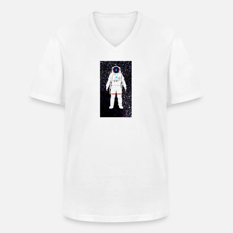 schwebender Astronaut Weltall Bild - Männer-T-Shirt mit V-Ausschnitt - Weiß