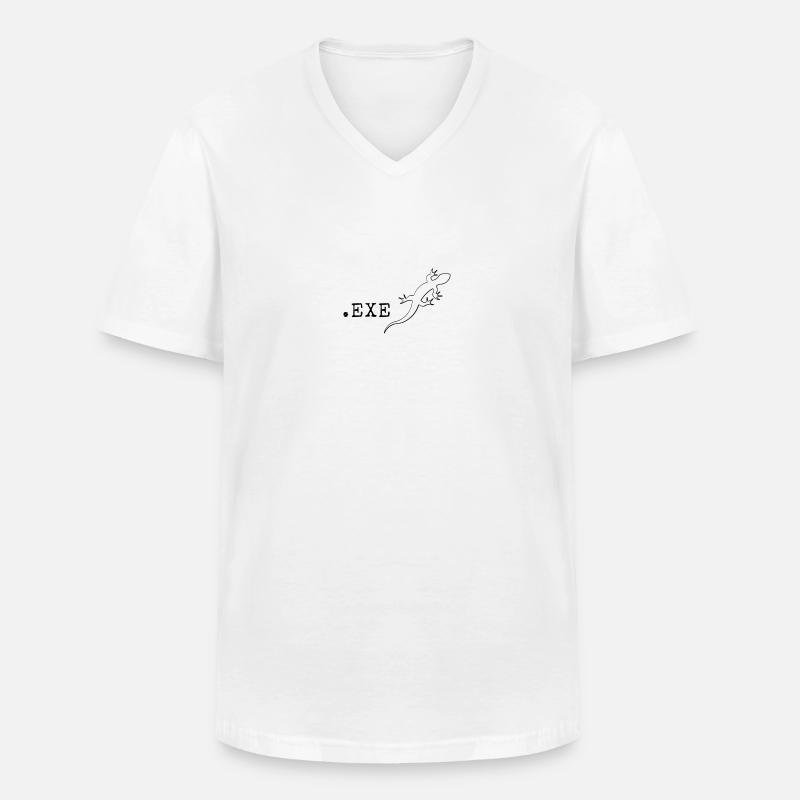 Informaticien programmeur It Coding - T-shirt col V Homme - blanc