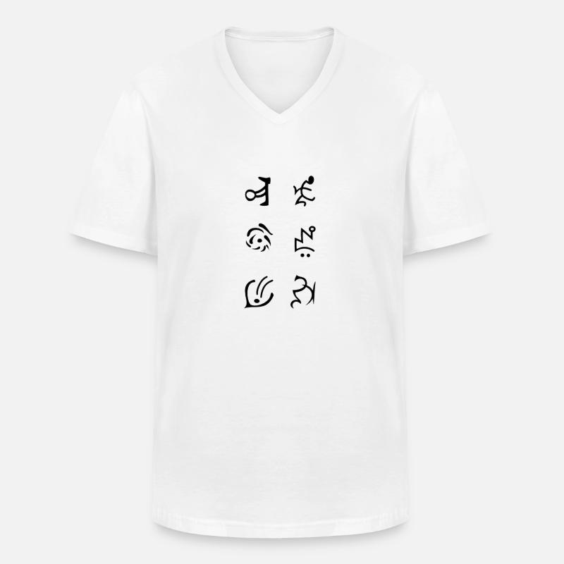 d2r runenwort botd - Männer-T-Shirt mit V-Ausschnitt - Weiß