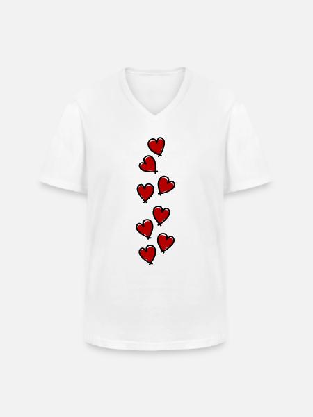 Hearts Love Symbol - Men's V-Neck T-Shirt - white