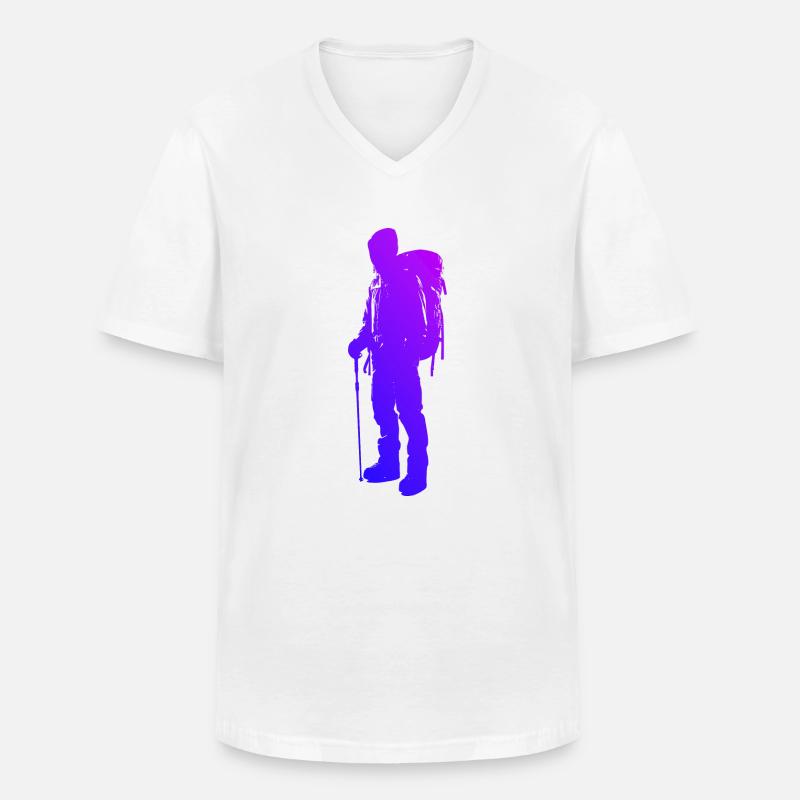 Bouldern Climbing Kletterer Klettern Herren - Männer-T-Shirt mit V-Ausschnitt - Weiß
