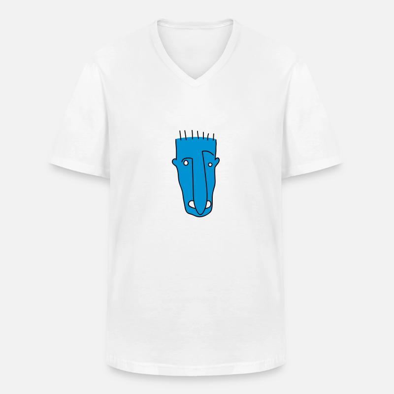 dufus - Männer-T-Shirt mit V-Ausschnitt - Weiß