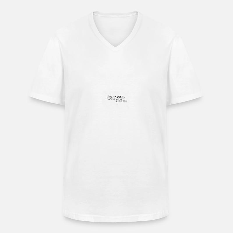 Quotedesign - Leonard Cohen - Men's V-Neck T-Shirt - white