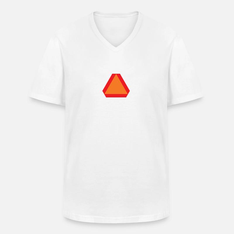 LGF - Männer-T-Shirt mit V-Ausschnitt - Weiß
