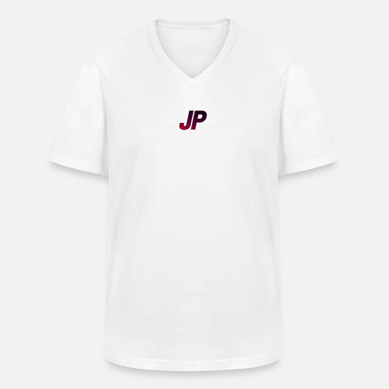 JP 3 - Männer-T-Shirt mit V-Ausschnitt - Weiß