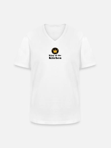 Koch - T-shirt col V Homme - blanc