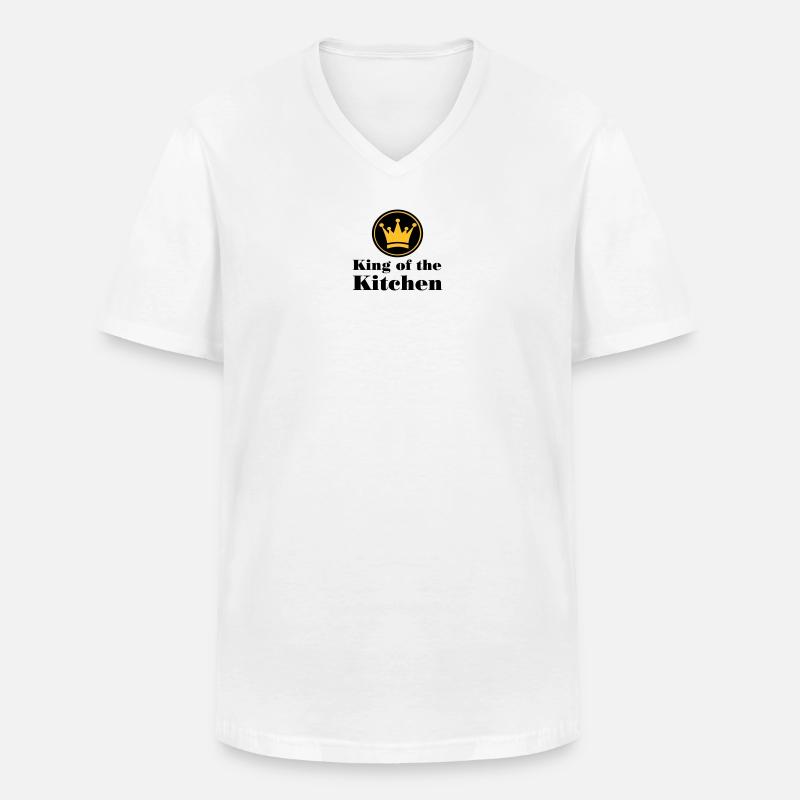 Koch - Männer-T-Shirt mit V-Ausschnitt - Weiß