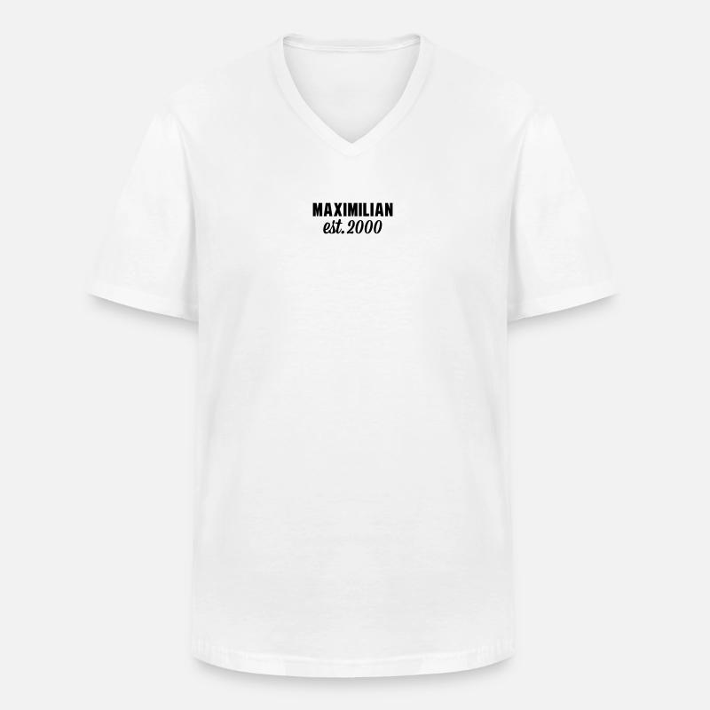 Maximilian est 2000 - Männer-T-Shirt mit V-Ausschnitt - Weiß