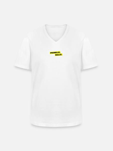 Promille, Malle - Männer-T-Shirt mit V-Ausschnitt - Weiß