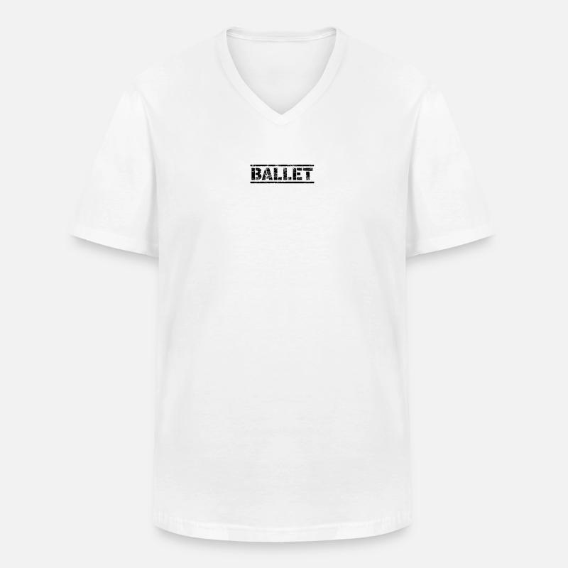 Ballet - Männer-T-Shirt mit V-Ausschnitt - Weiß