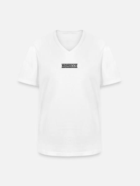 Morocco - Men's V-Neck T-Shirt - white