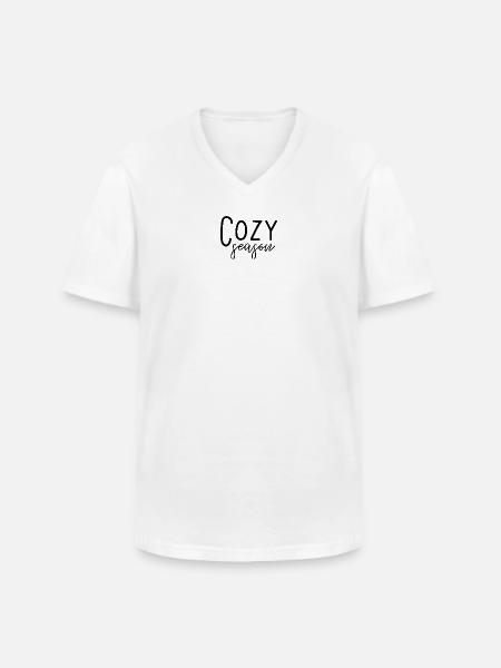 Cozy Season - Men's V-Neck T-Shirt - white
