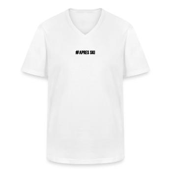 Ski, ski, ski, après-ski, freeski, hiver - T-shirt col V Homme - blanc - Devant - AI Model Male 185 light (185cm)
