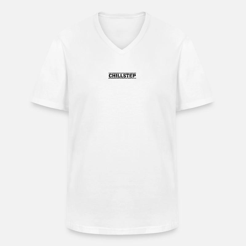 Chillstep - Männer-T-Shirt mit V-Ausschnitt - Weiß