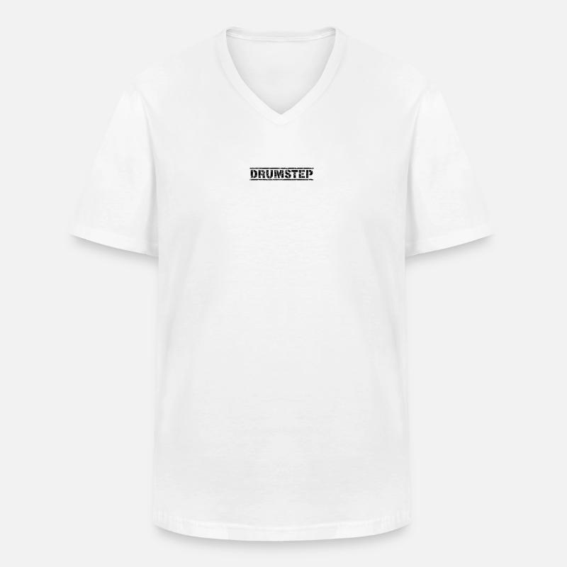 Drumstep - Männer-T-Shirt mit V-Ausschnitt - Weiß