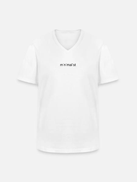 minimalist - Men's V-Neck T-Shirt - white