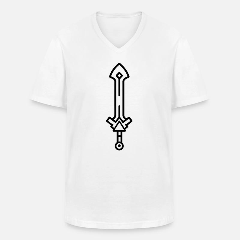 Schwert - Männer-T-Shirt mit V-Ausschnitt - Weiß