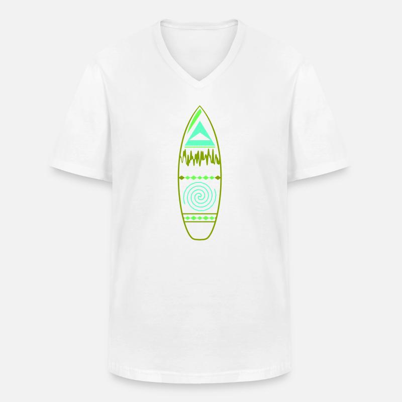 surfboard_design - Männer-T-Shirt mit V-Ausschnitt - Weiß