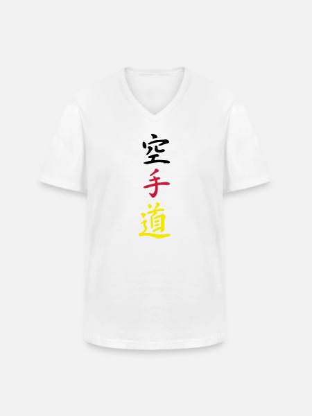 karate germany - Männer-T-Shirt mit V-Ausschnitt - Weiß