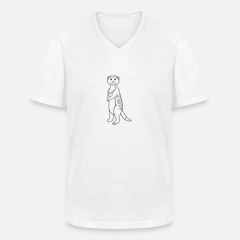 Erdmännchen, Geschenk, Geschenkidee - Männer-T-Shirt mit V-Ausschnitt - Weiß