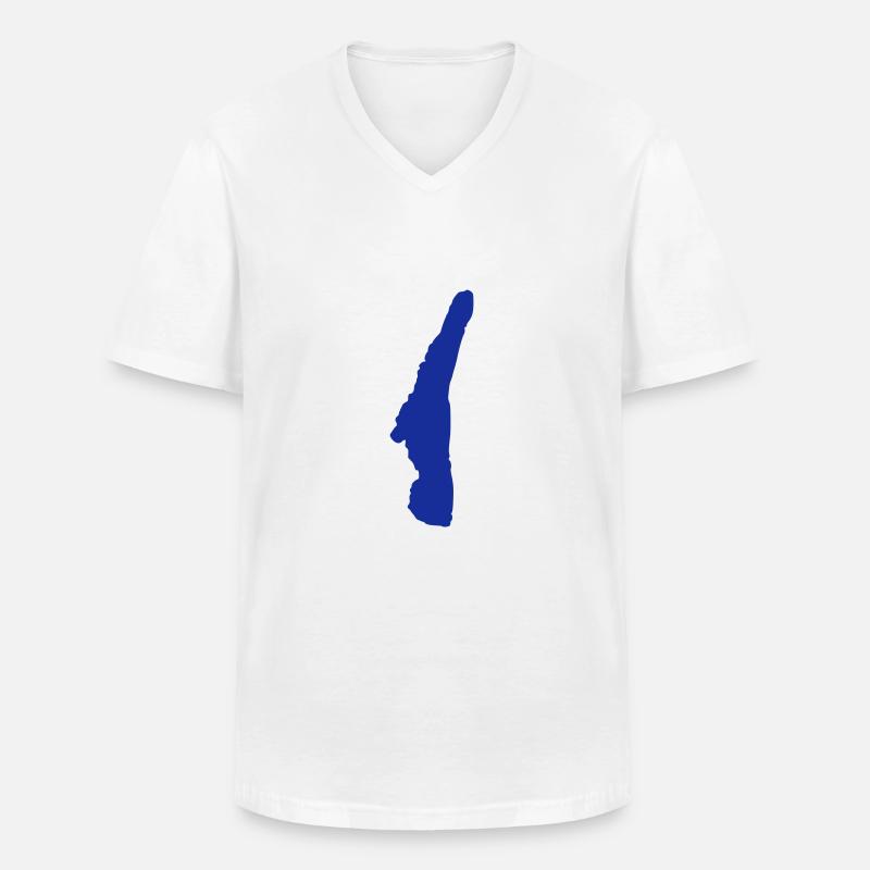 Starnberger See - Männer-T-Shirt mit V-Ausschnitt - Weiß