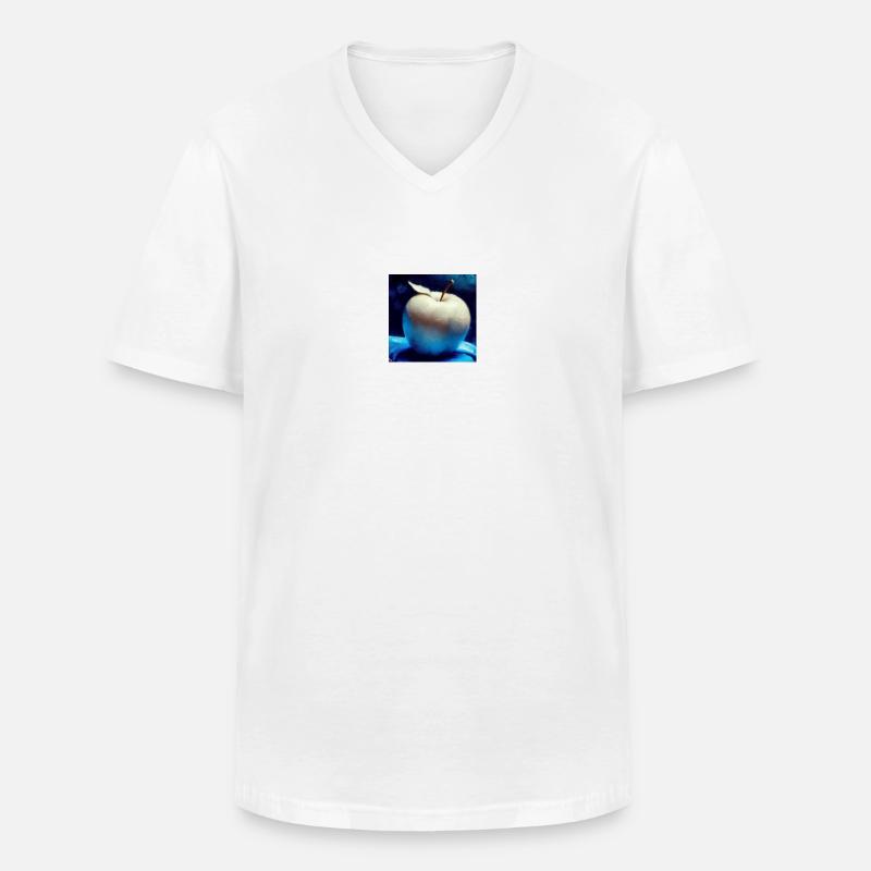 a simpel weird appel - Männer-T-Shirt mit V-Ausschnitt - Weiß