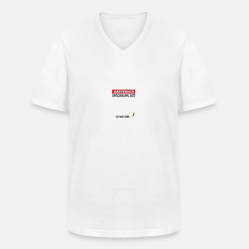 Einschulung 2022 Geschenk Schul - Männer-T-Shirt mit V-Ausschnitt - Weiß