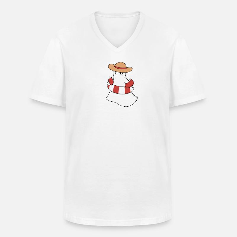 Fridolin im Sommerurlaub - Männer-T-Shirt mit V-Ausschnitt - Weiß