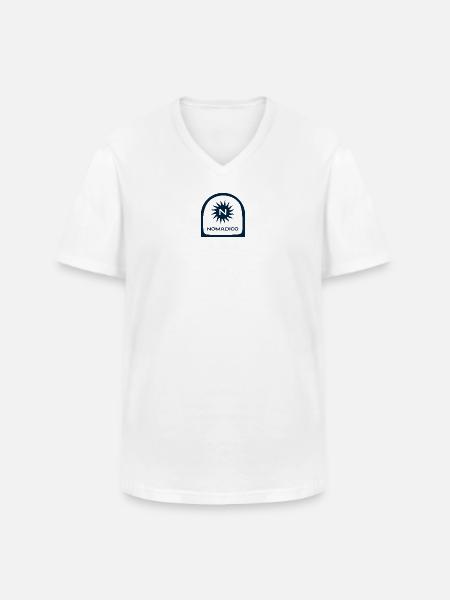 Arch Ocean_Blue_Nomadico - Men's V-Neck T-Shirt - white