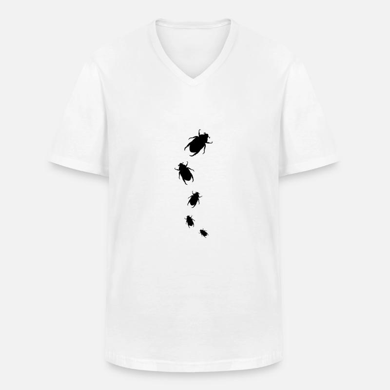 Bug Attack - Männer-T-Shirt mit V-Ausschnitt - Weiß
