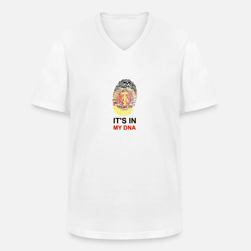 DDR DNA - Männer-T-Shirt mit V-Ausschnitt - Weiß