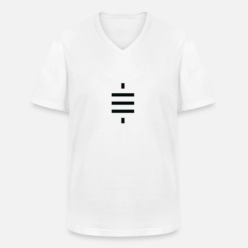 Bitcoin Crypto Satoshis Symbol 21 - Männer-T-Shirt mit V-Ausschnitt - Weiß