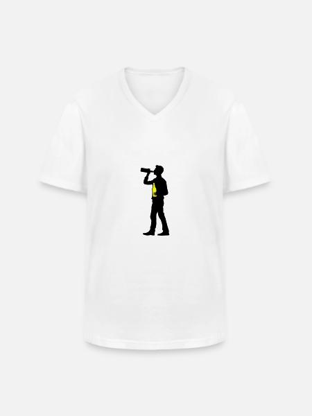 Drinker Beer - Men's V-Neck T-Shirt - white