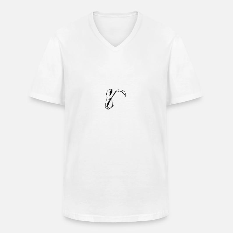 Sensenmännchen - Männer-T-Shirt mit V-Ausschnitt - Weiß