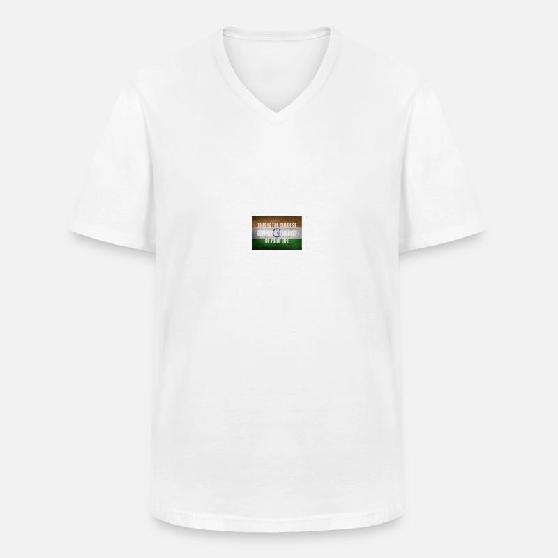 Klimaschutz Sprüche Geschenkidee - Männer-T-Shirt mit V-Ausschnitt - Weiß