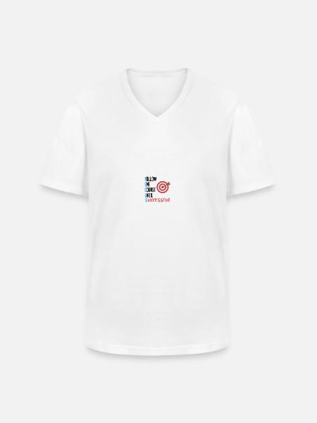focus - T-shirt col V Homme - blanc