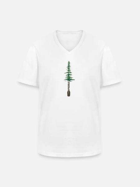Paddling Kayak Canoe Paddle - Men's V-Neck T-Shirt - white