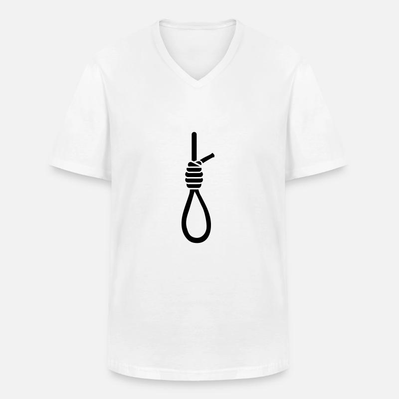 Seil - Männer-T-Shirt mit V-Ausschnitt - Weiß