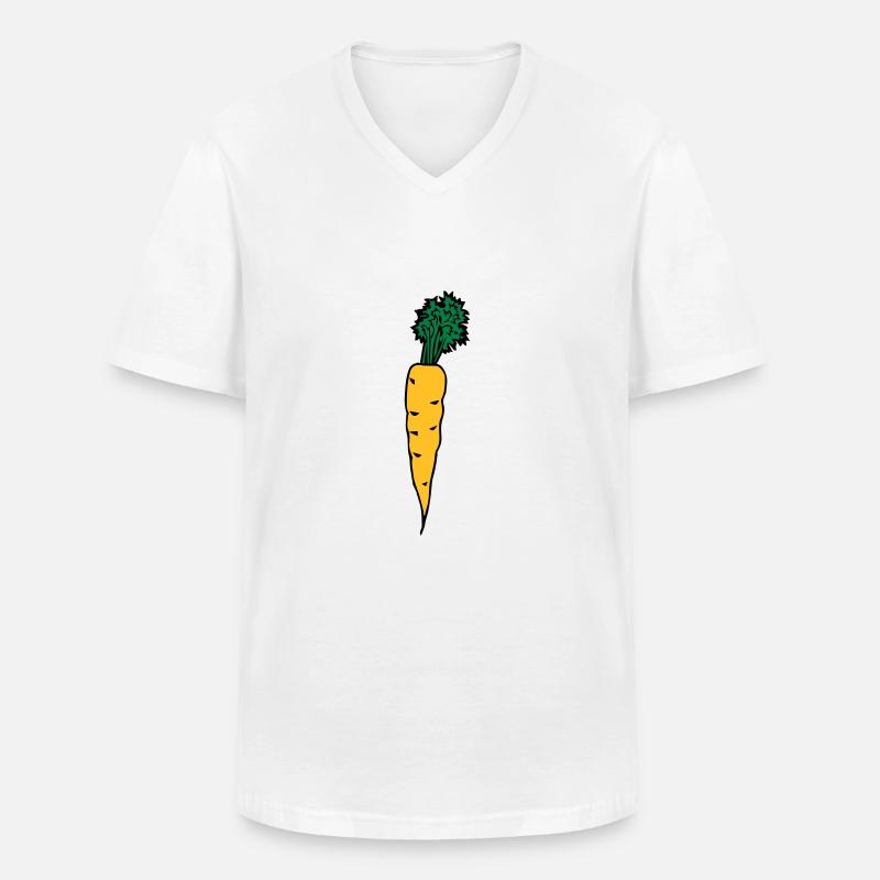 carrot - Männer-T-Shirt mit V-Ausschnitt - Weiß