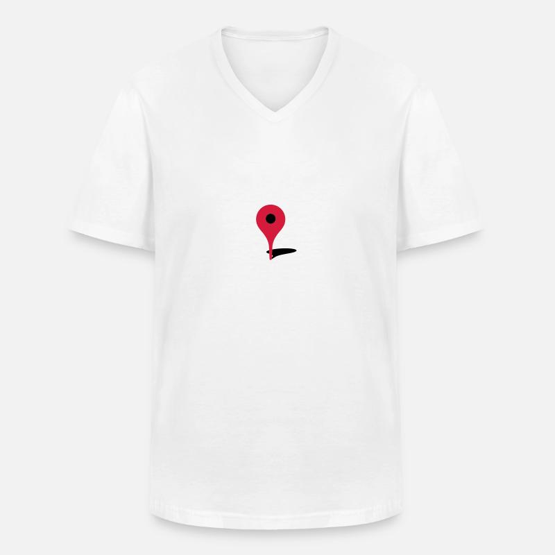 Geek - Men's V-Neck T-Shirt - white