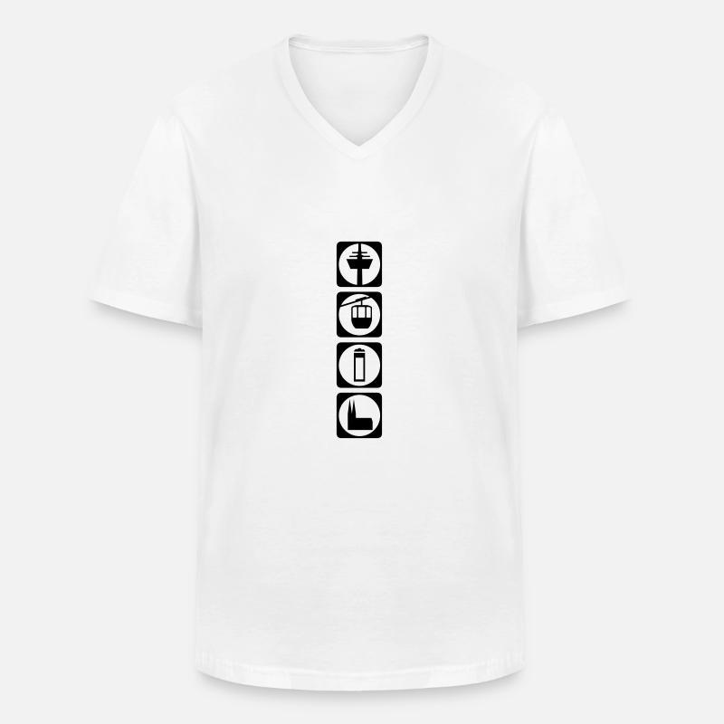 Köln Piktogramm - Männer-T-Shirt mit V-Ausschnitt - Weiß