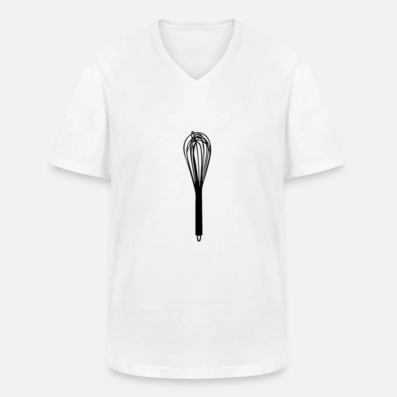 Schneebesen - Männer-T-Shirt mit V-Ausschnitt - Weiß