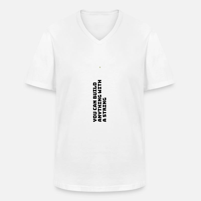 You can create everything .... - Männer-T-Shirt mit V-Ausschnitt - Weiß