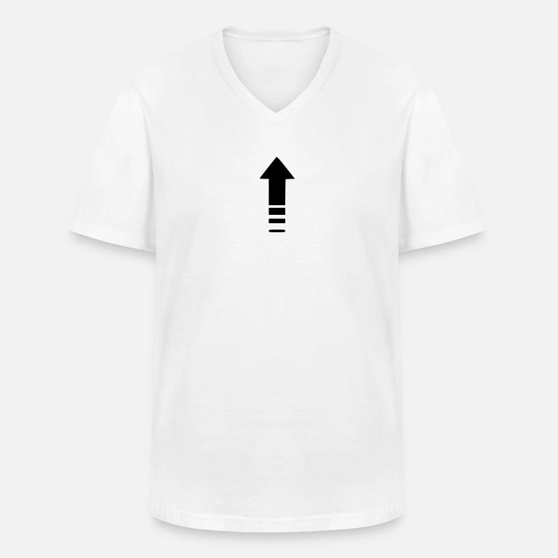 arrow - Men's V-Neck T-Shirt - white
