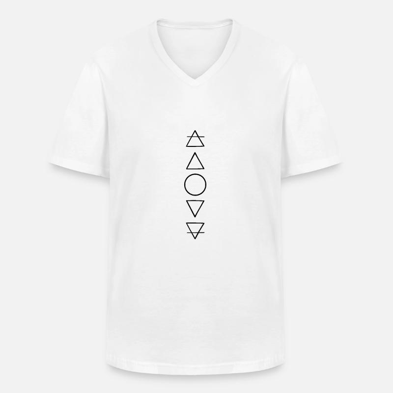 Die fünf Elemente - Männer-T-Shirt mit V-Ausschnitt - Weiß